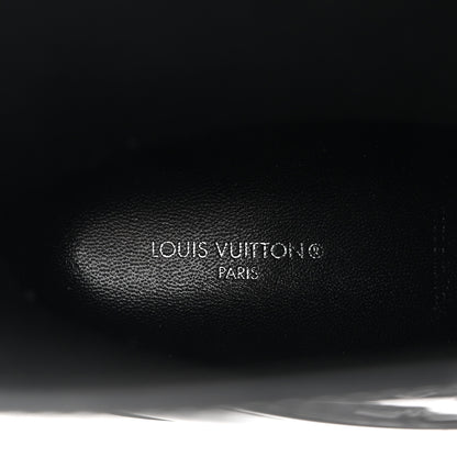 Louis Vuitton Rubber Embossed Monogram Drops Flat Half Boots 37 Black 8 of 9