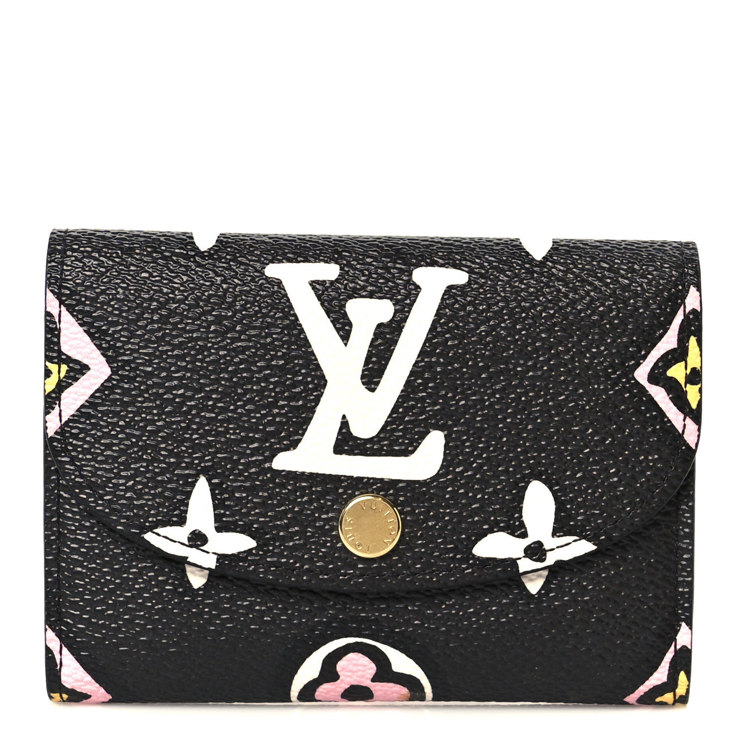 Louis Vuitton Monogram Giant Wild At Heart Rosalie Coin Purse Black 1 of 7