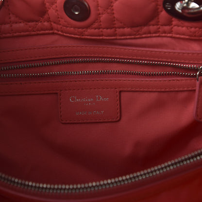 Christian Dior Lambskin Cannage Large Dior Soft Shopping Tote Coral 8 of 10
