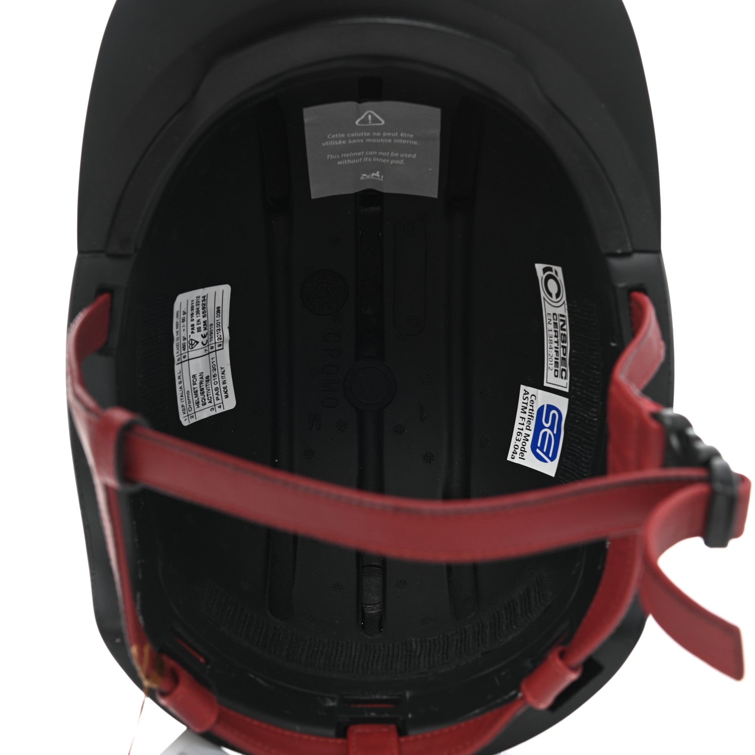 ferragamo motorcycle helmet Hermes Polycarbonate Zermatt Calfskin Eole Equestrian Riding Helmet Black Rouge H 1081139 – FASHIONPHILE