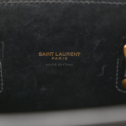 Saint Laurent Calfskin Crocodile Embossed Baby Sac De Jour Black 7 of 14