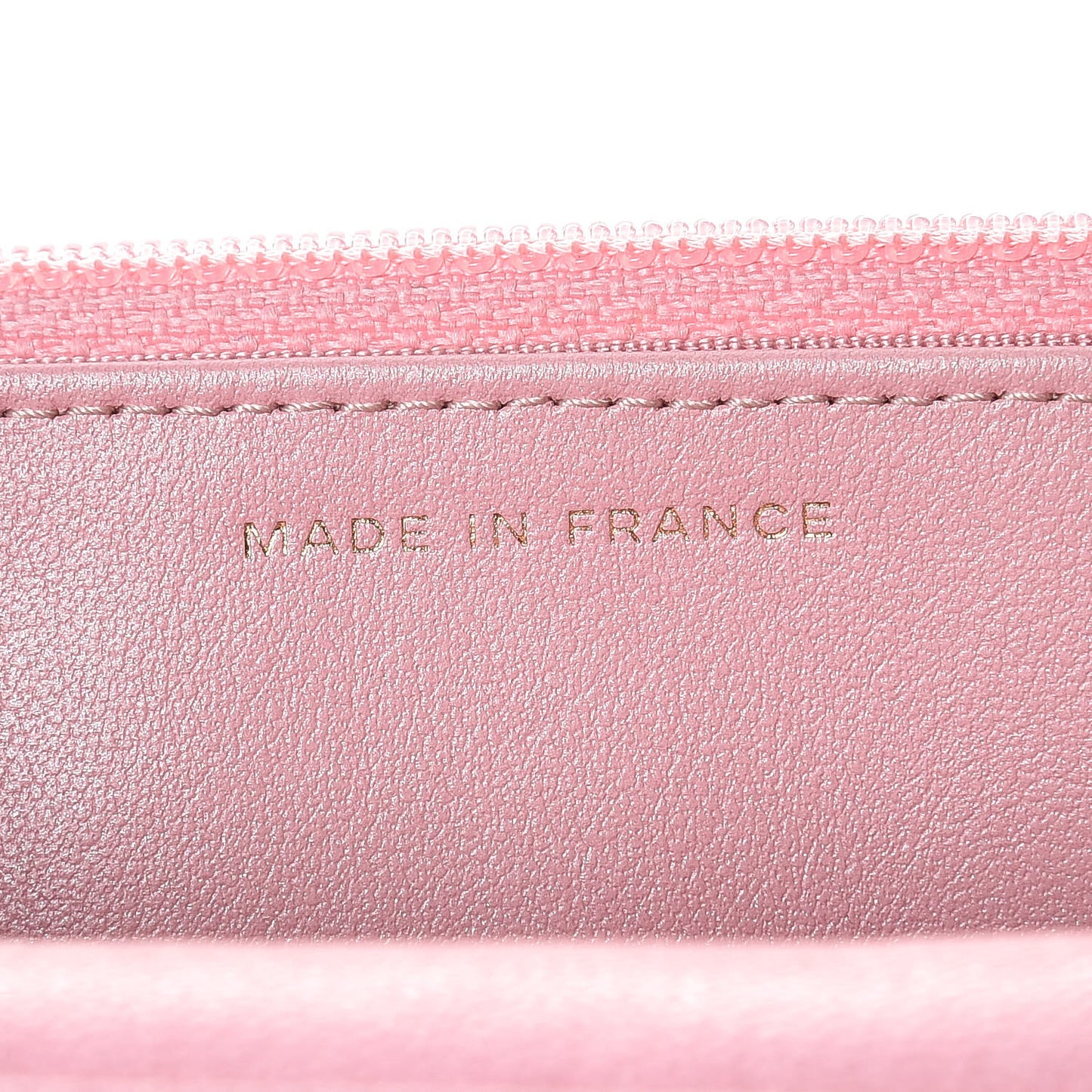 Iridescent Caviar Quilted Wallet on Chain WOC Rose Pink