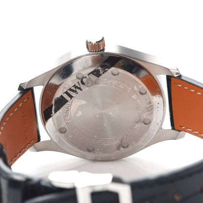 IWC Stainless Steel Alligator 36mm Pilot Automatic Watch Blue IW324008 4 of 8