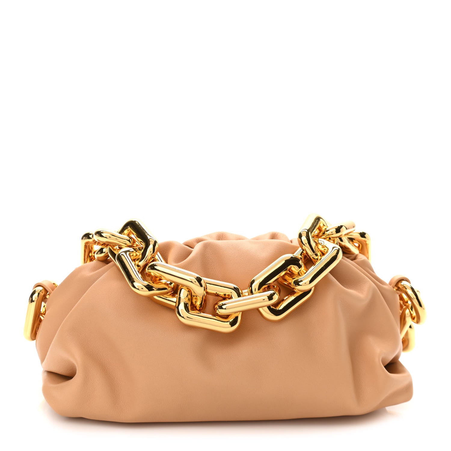 Bottega Veneta Calfskin Teen Chain Pouch Almond 1 of 9