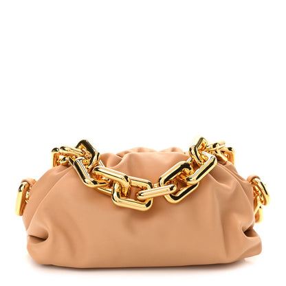 Bottega Veneta Calfskin Teen Chain Pouch Almond 1 of 9