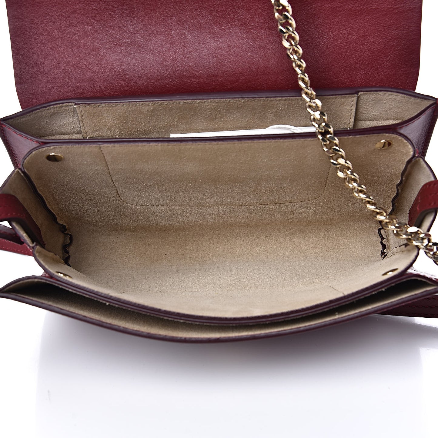 Suede Calfskin Small Faye Shoulder Bag Plum Purple