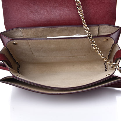 Chloe Suede Calfskin Small Faye Shoulder Bag Plum Purple 5 of 13