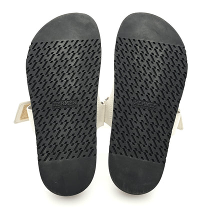 Hermes Epsom Chypre Sandals 40 Beige Glaise 5 of 9