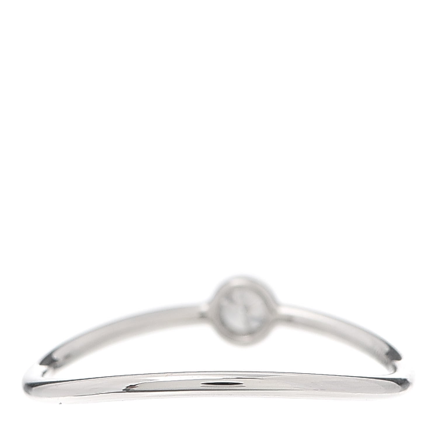 Tiffany Platinum Diamond Elsa Peretti Single-Row Wave Ring 49 5 3 of 4