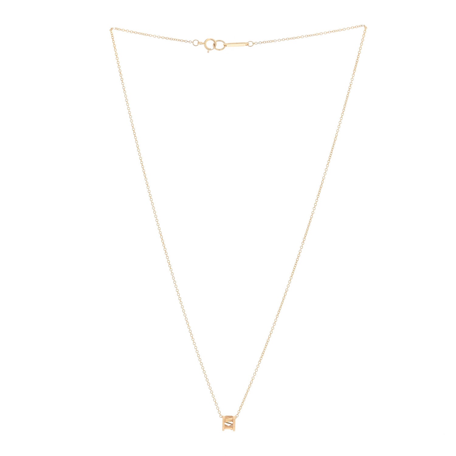 Tiffany 18K Rose Gold Atlas Open Pendant Necklace 2 of 3