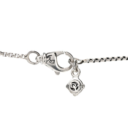 David Yurman Sterling Silver Diamond Stax Rondelle Pendant Necklace 4 of 5