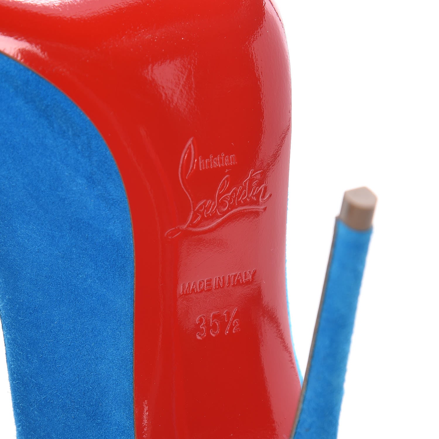 Christian Louboutin Veau Velours So Kate 120 Pumps 35.5 Egyptian Blue 7 of 9