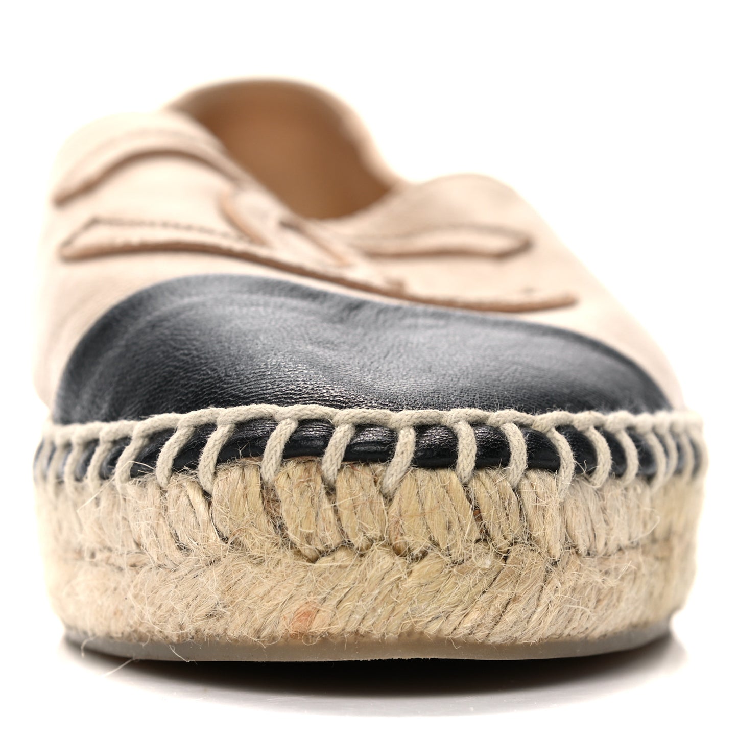 Lambskin CC Espadrilles 39 Beige Black