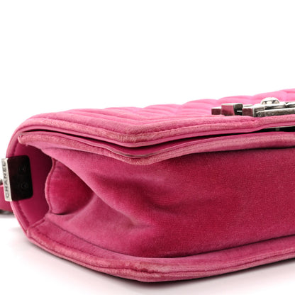 Chanel Velvet Quilted Small Boy Flap Pink 9 of 11