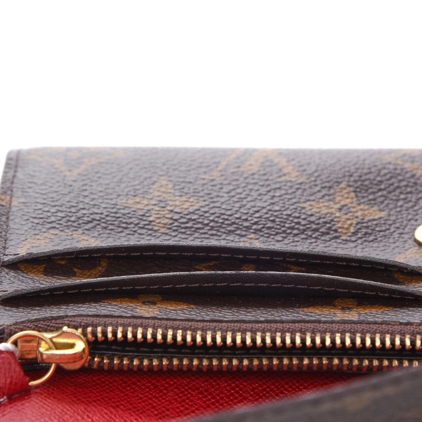 Monogram Emilie Wallet Red