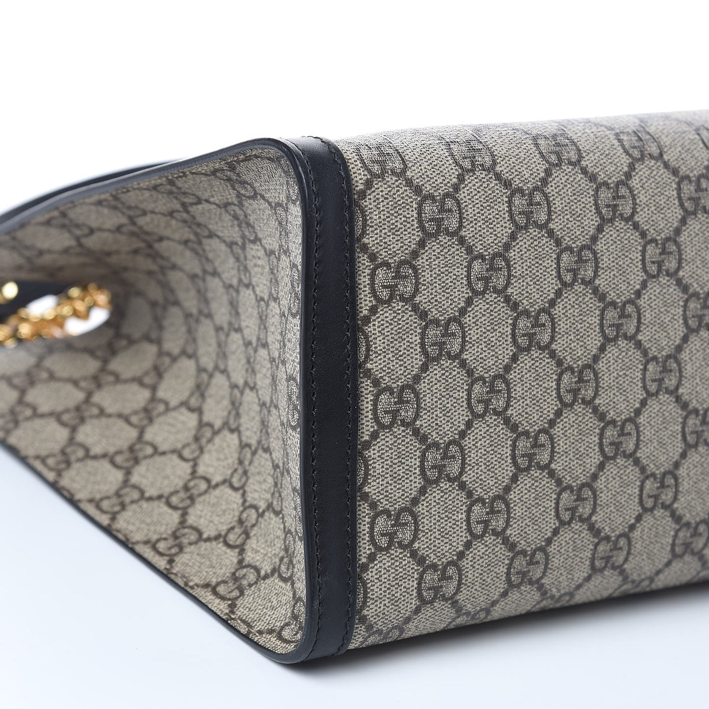 GG Supreme Monogram Medium Padlock Tote Black