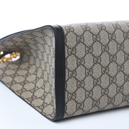 Gucci GG Supreme Monogram Medium Padlock Tote Black 8 of 9