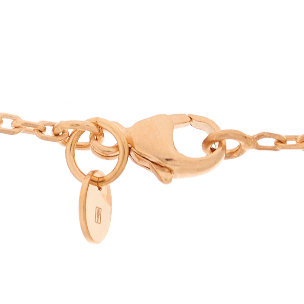Hermes Rose Gold Plated Swift As De Coeur Necklace Black 5 of 7