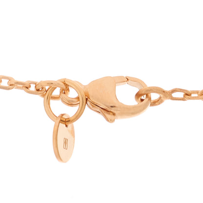 Hermes Rose Gold Plated Swift As De Coeur Necklace Black 5 of 7
