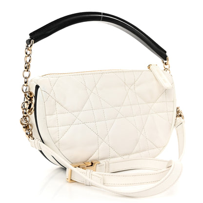 Christian Dior Lambskin Cannage Small Dior Vibe Hobo Bag White 3 of 11
