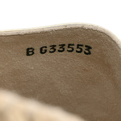 Chanel Iridescent Goatskin CC Espadrille Mules 40 Ivory Black 7 of 9