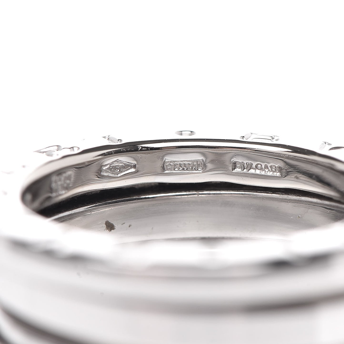 18K White Gold B.Zero1 Three-Band Ring 49 5