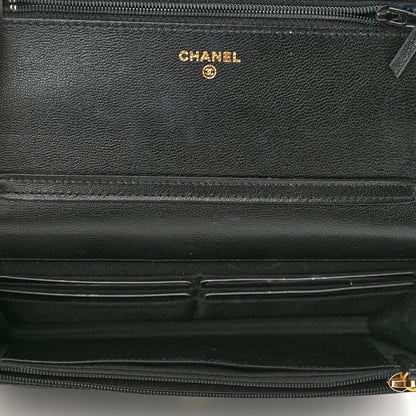 Chanel Goatskin Quilted Punk Essentials Wallet On Chain WOC Black 5 of 10