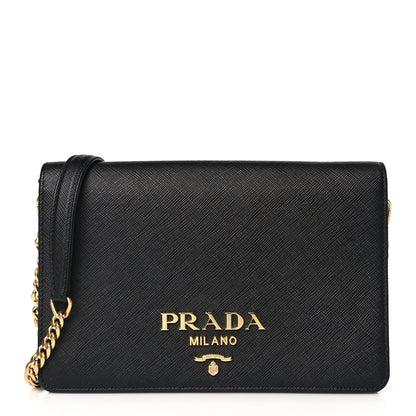 Prada Saffiano Lux Mini Crossbody Bag Black 1 of 10