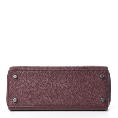 Hermes Togo Kelly Retourne 25 Bordeaux 6 of 37
