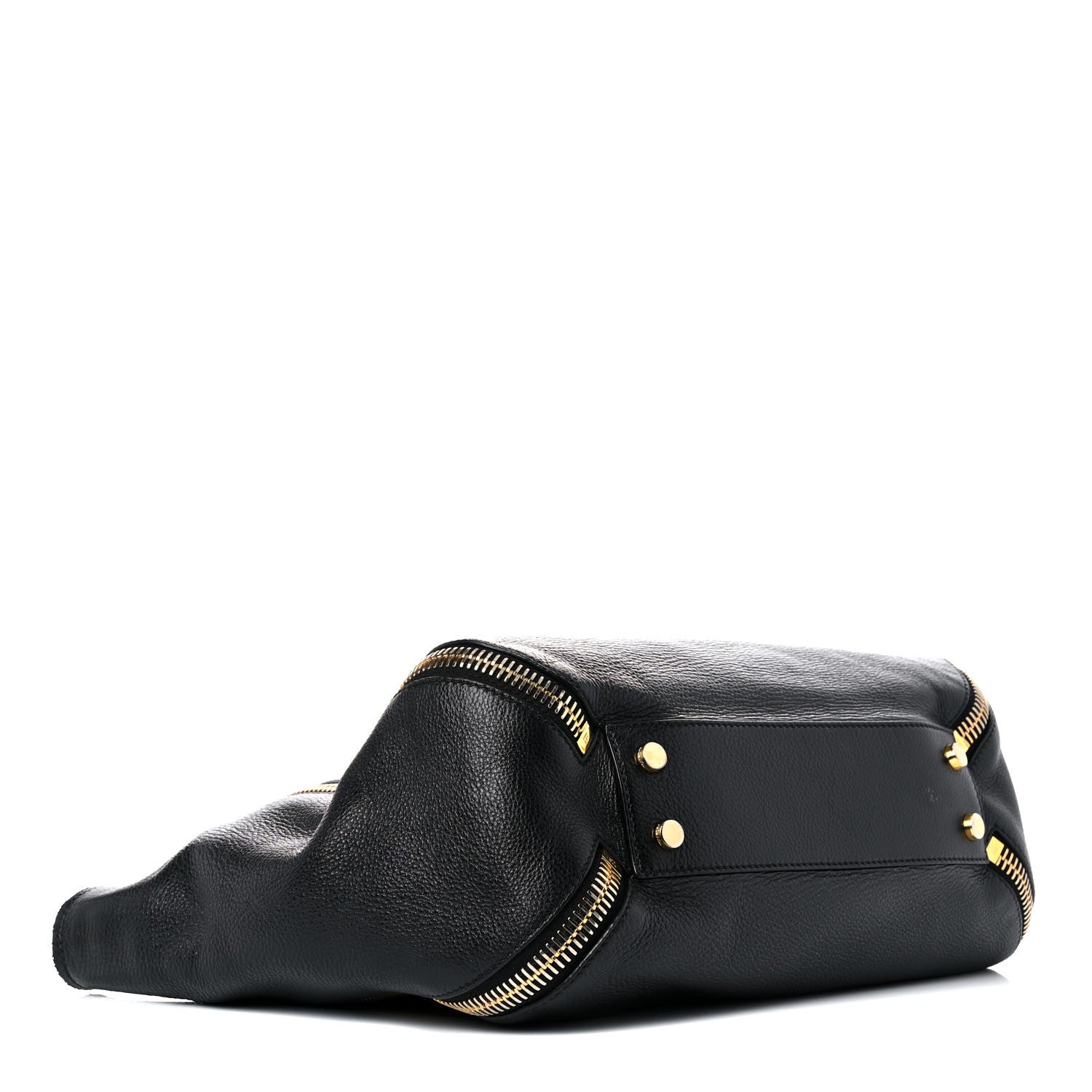 Tom Ford Grained Calfskin Sedgwick Medium Zipper Tote Black 5 of 20