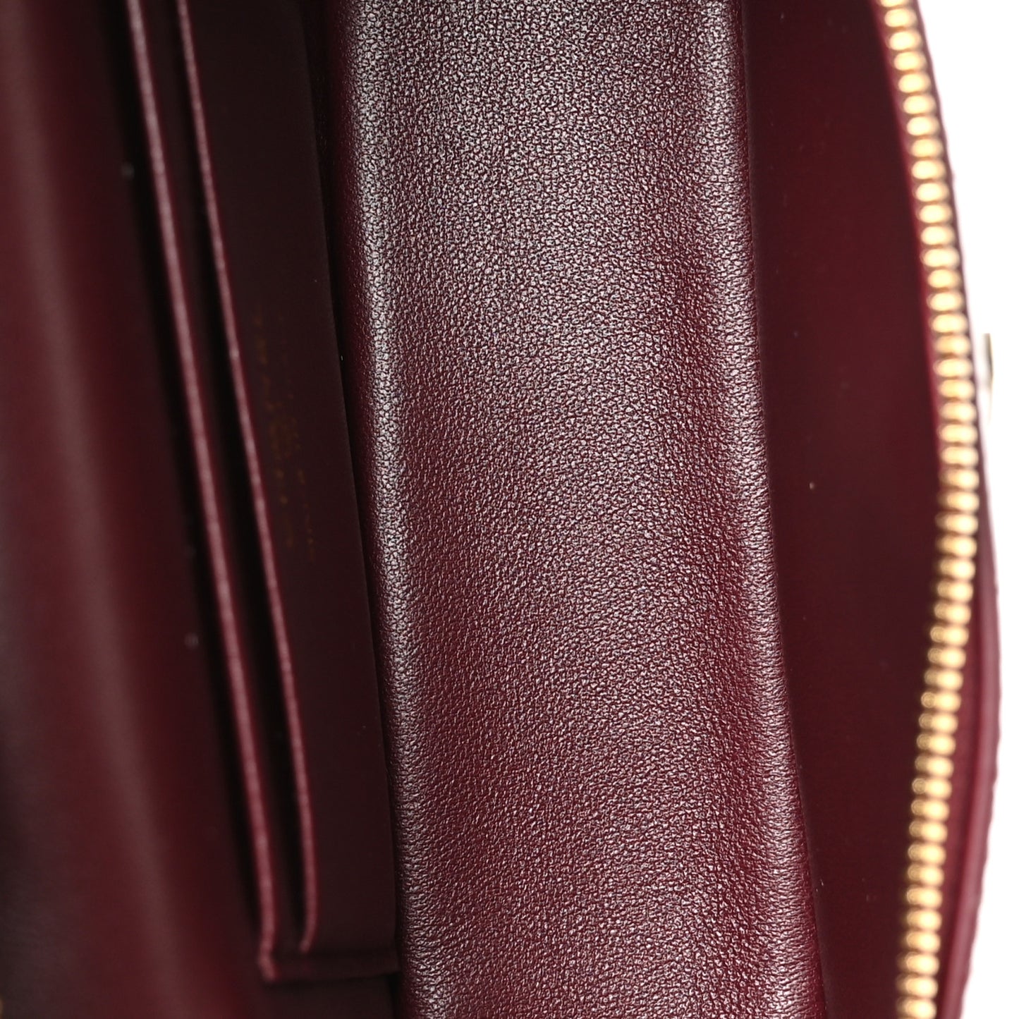 Calfskin Crocodile Embossed Exoticoco Large Supple Trapeze Vanity With Chain Dark Burgundy