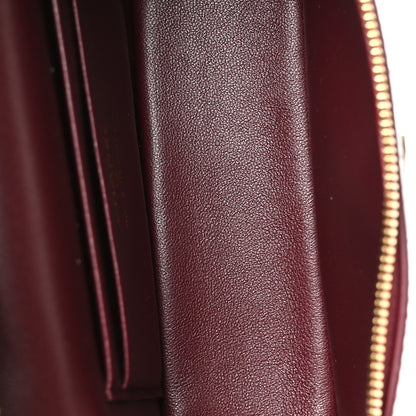 Chanel Calfskin Crocodile Embossed Exoticoco Large Supple Trapeze Vanity With Chain Dark Burgundy 5 of 11