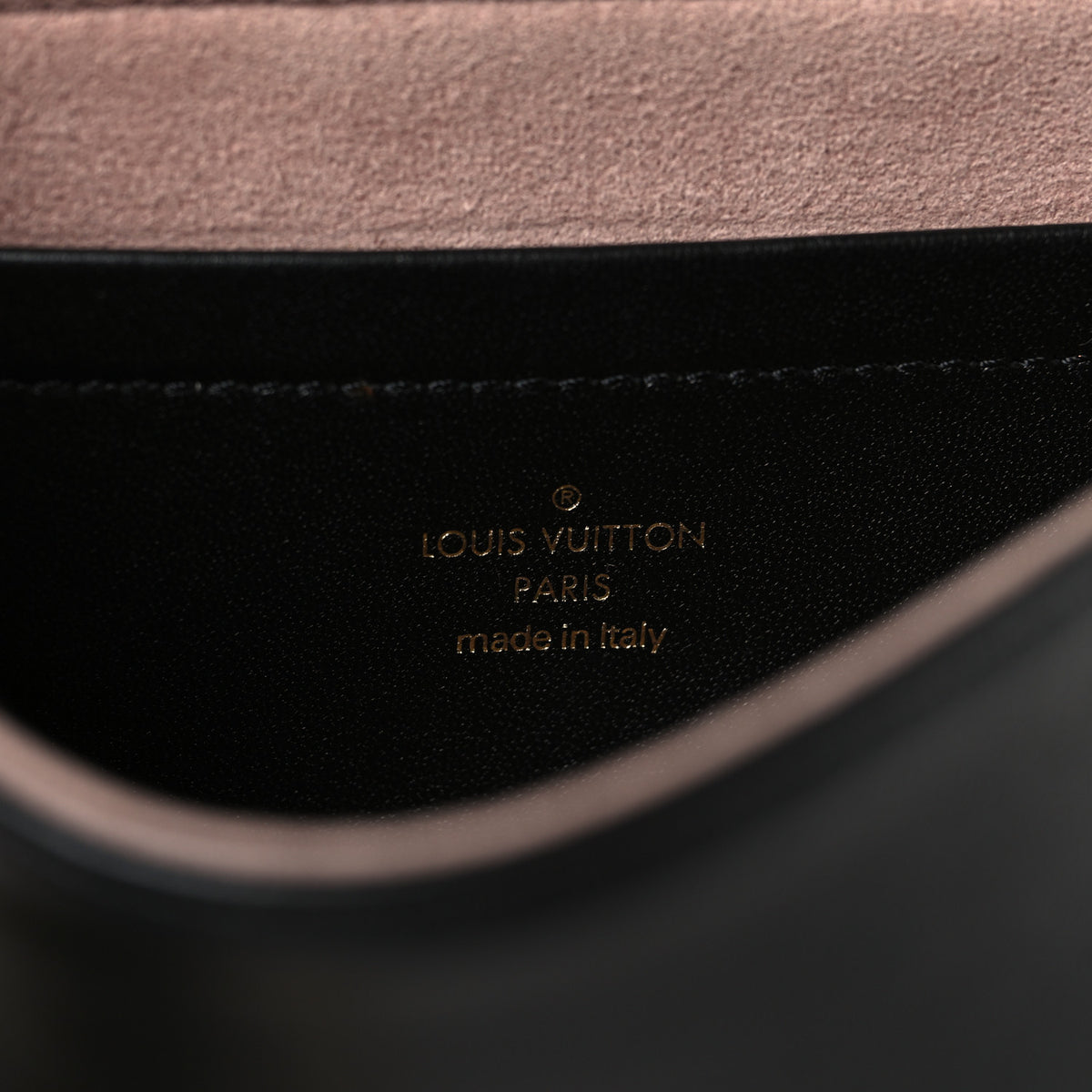 Lambskin Embossed Monogram Pochette Coussin Black