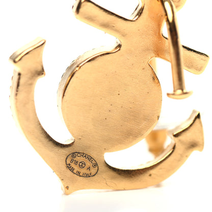 Chanel Metal Anchor CC Earrings Gold 4 of 4