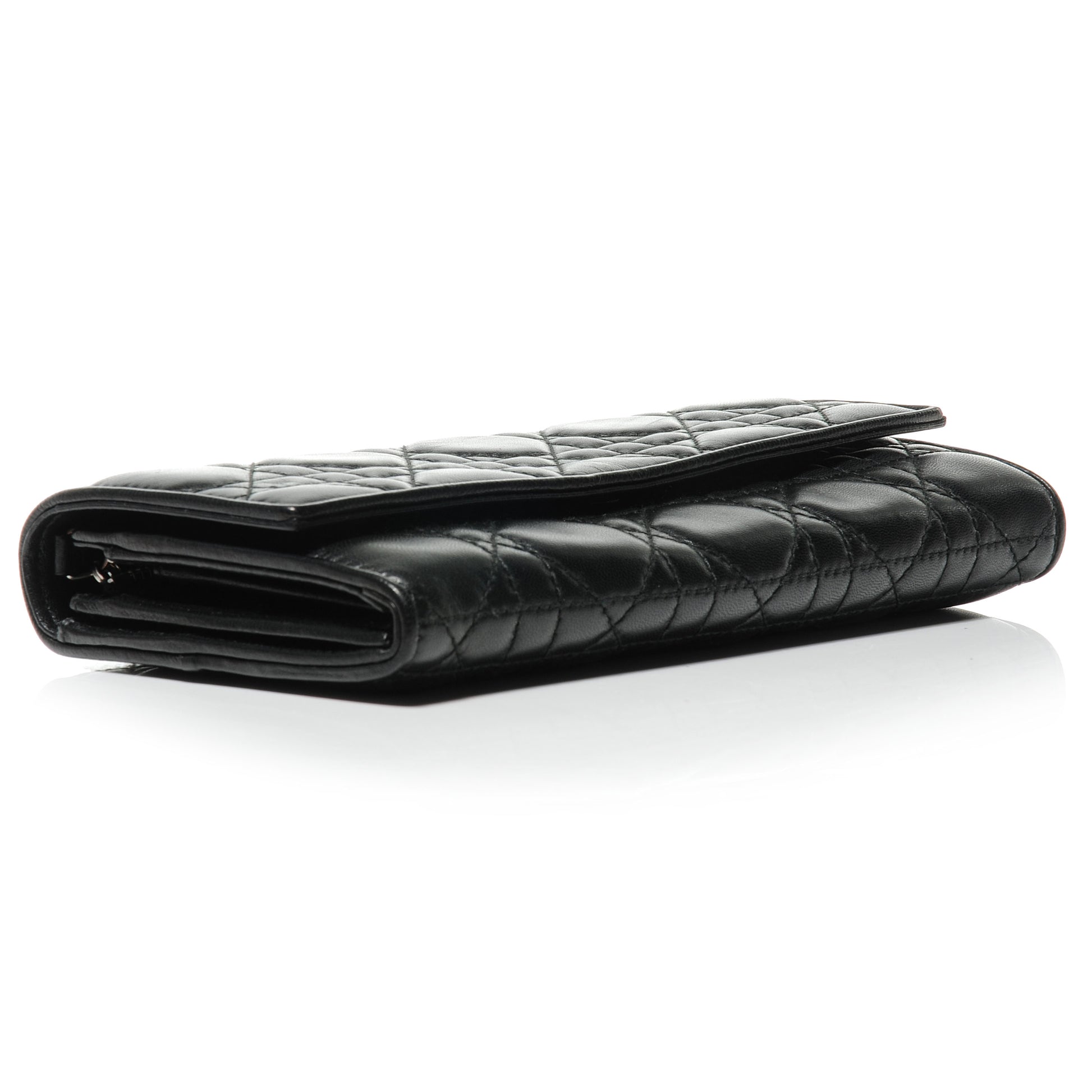 Christian Dior Lambskin Cannage Evening Clutch Black 4 of 8