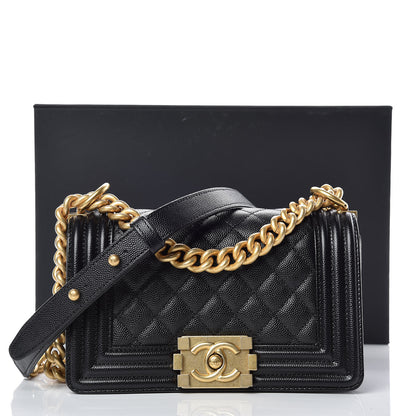 Chanel Caviar Quilted Small Boy Flap Black 10 of 11