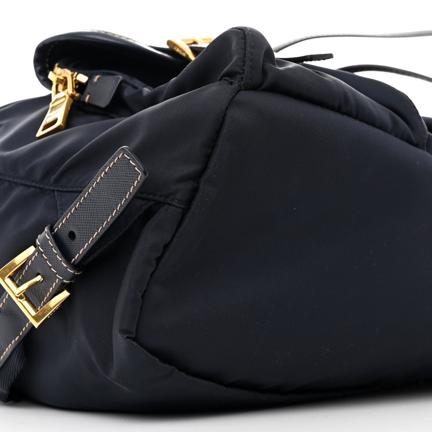Prada Tessuto Nylon Saffiano Vela Backpack Bleu 10 of 11