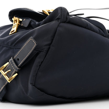 Prada Tessuto Nylon Saffiano Vela Backpack Bleu 10 of 11