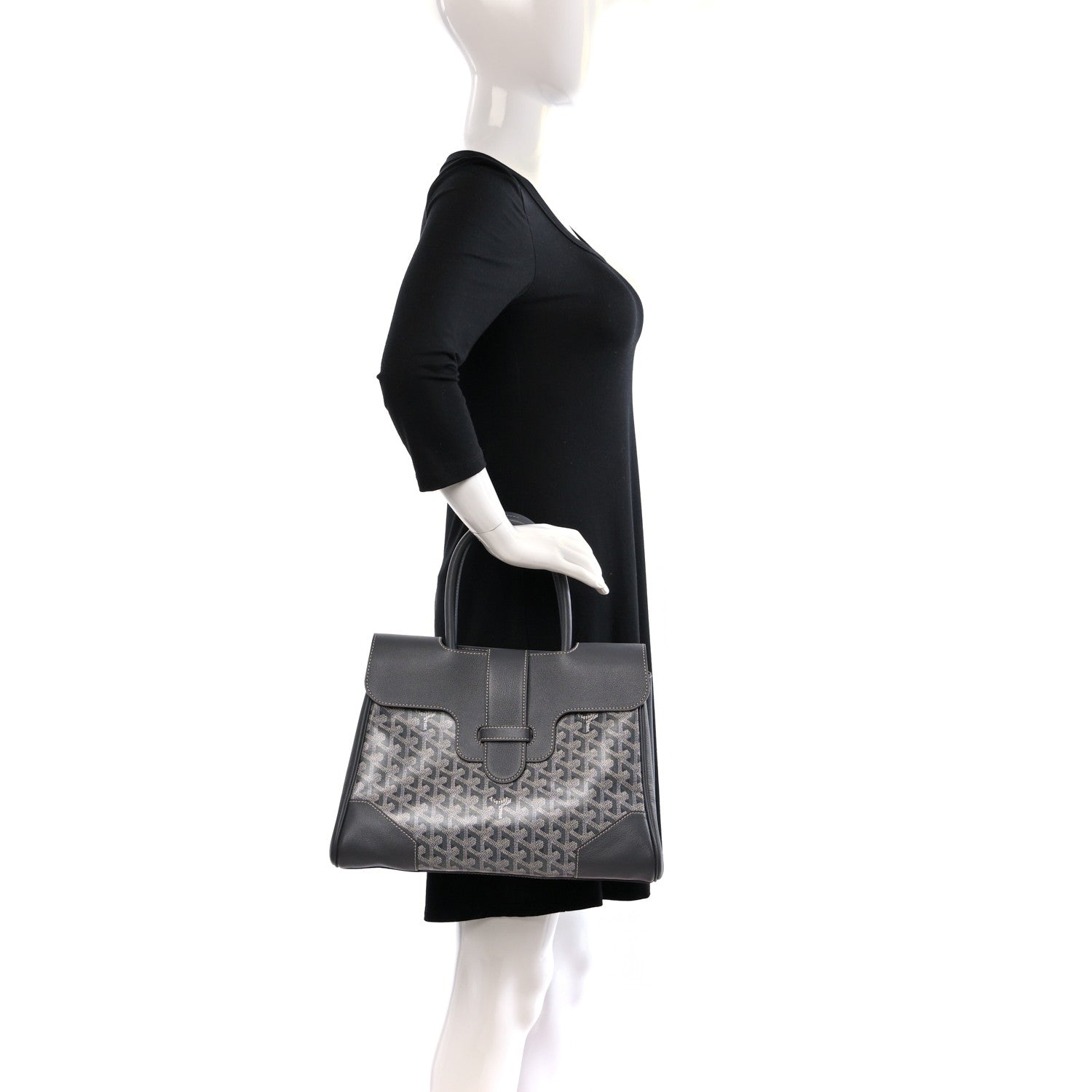 Goyard Goyardine Saigon Tote Grey 2 of 10