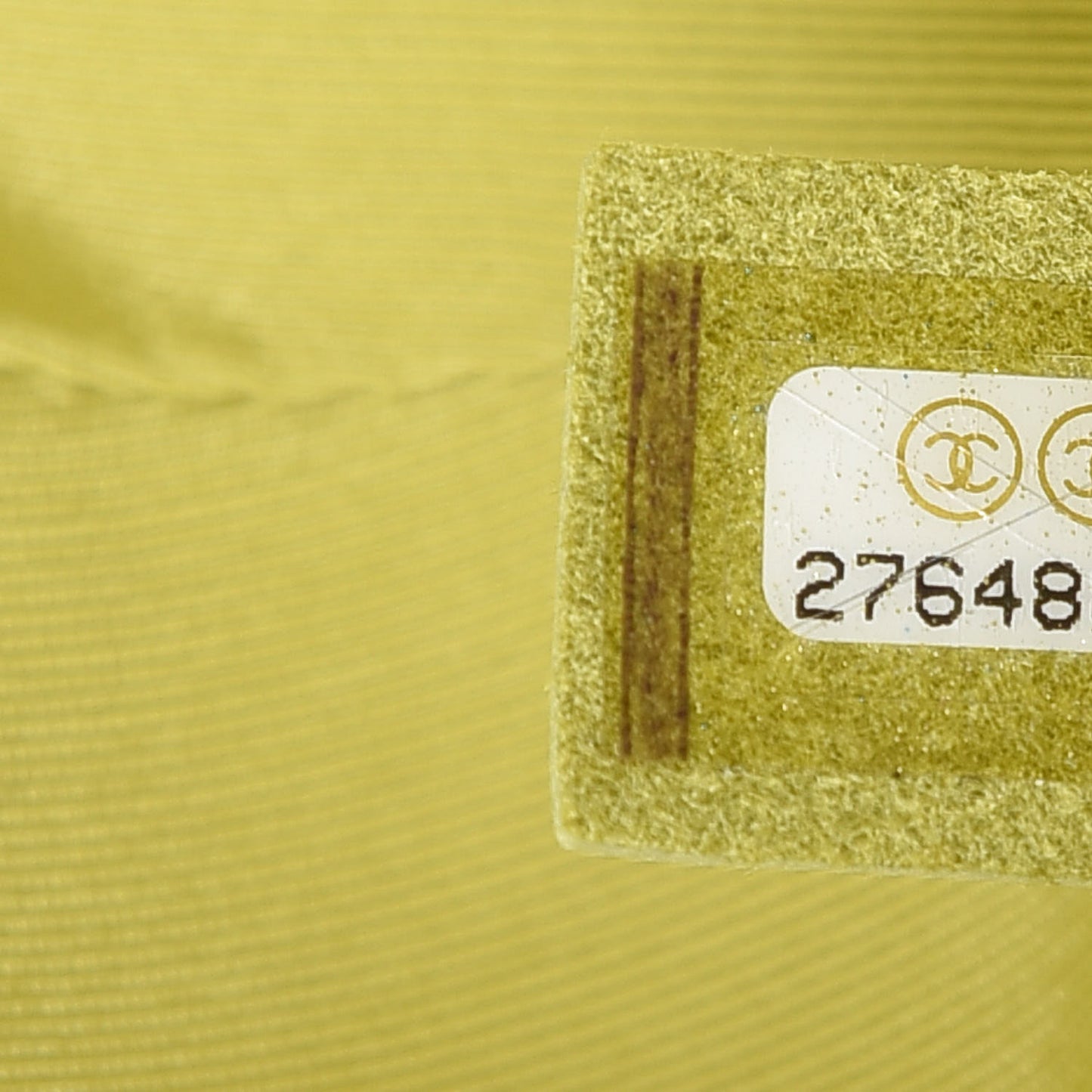 Calfskin Chevron Quilted Flap Yellow