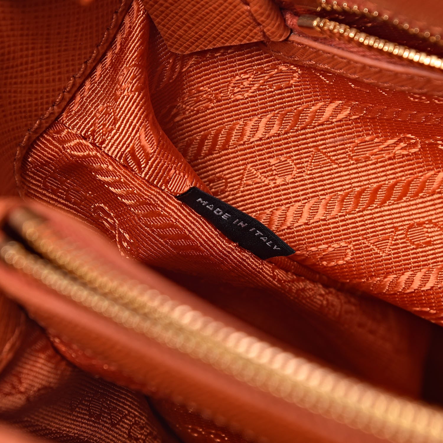 Prada Saffiano Lux Small Tote Papaya 7 of 14
