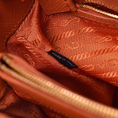 Prada Saffiano Lux Small Tote Papaya 7 of 14