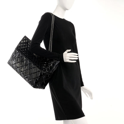 Chanel Patent Quilted Reissue 2.55 Tote Black 2 of 8