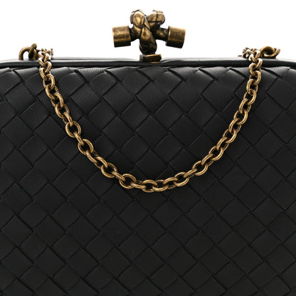 Bottega Veneta Nappa Intrecciato Chain Knot Clutch Black 7 of 9