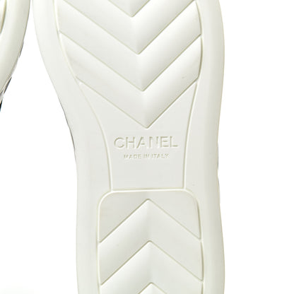 Chanel Canvas Quilted Cap Toe Sneakers 38 Black 6 of 8