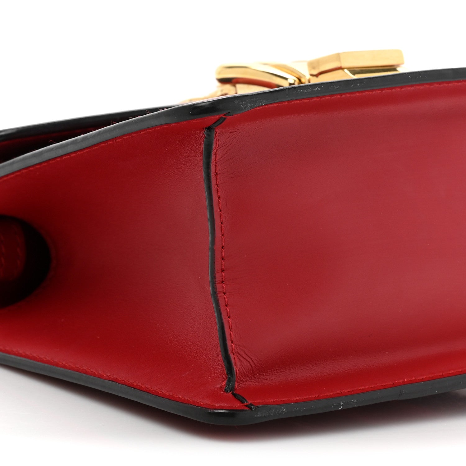 Gucci Calfskin Mini Sylvie Top Handle Bag Hibiscus Red 9 of 13