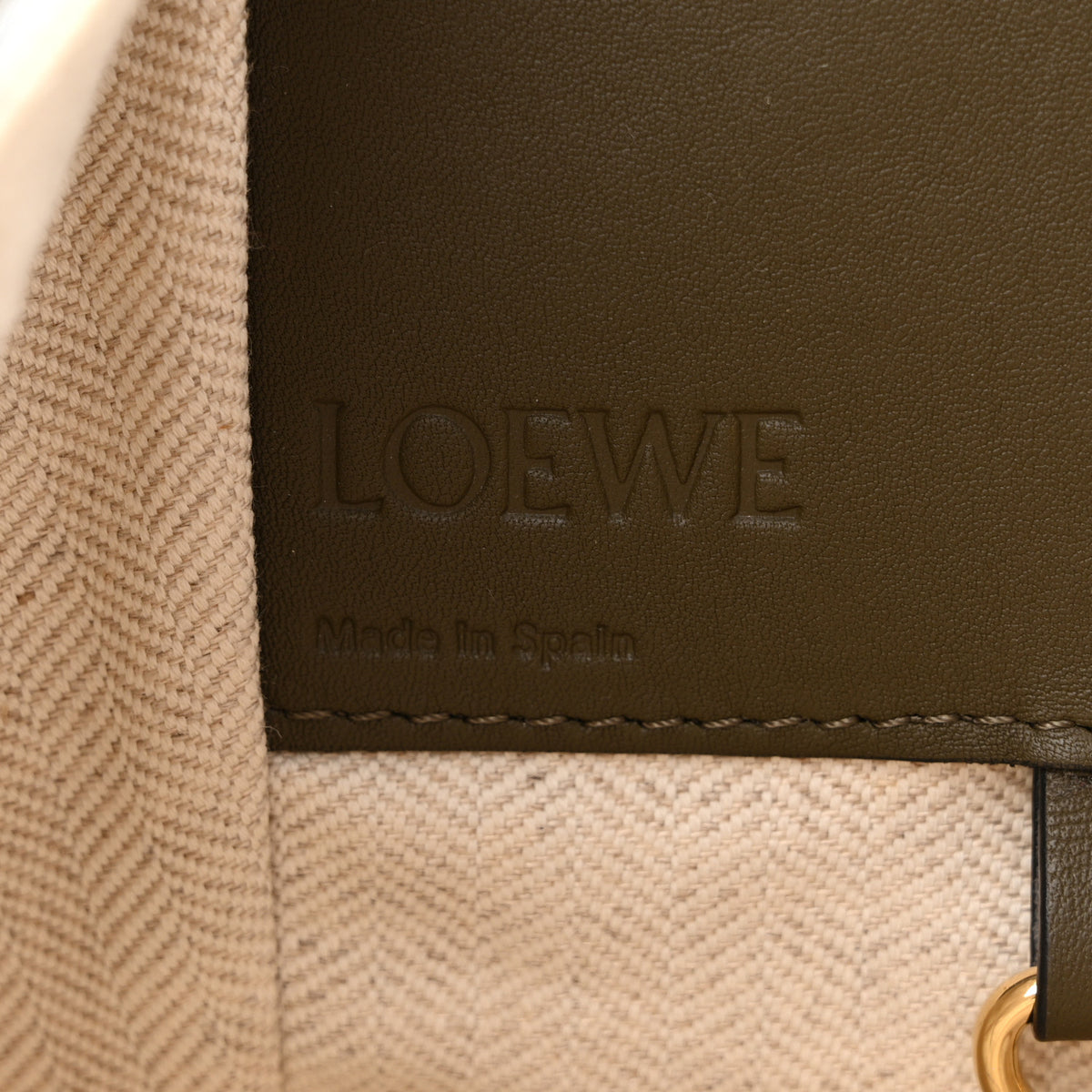 Loewe Calfskin Small Hammock Shoulder Bag Khaki Green Soft White 10 of 19