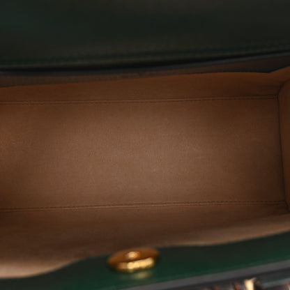 Gucci Textured Dollar Calfskin Web Small Diana Tote Bag Vintage Green Powder Pink 5 of 11