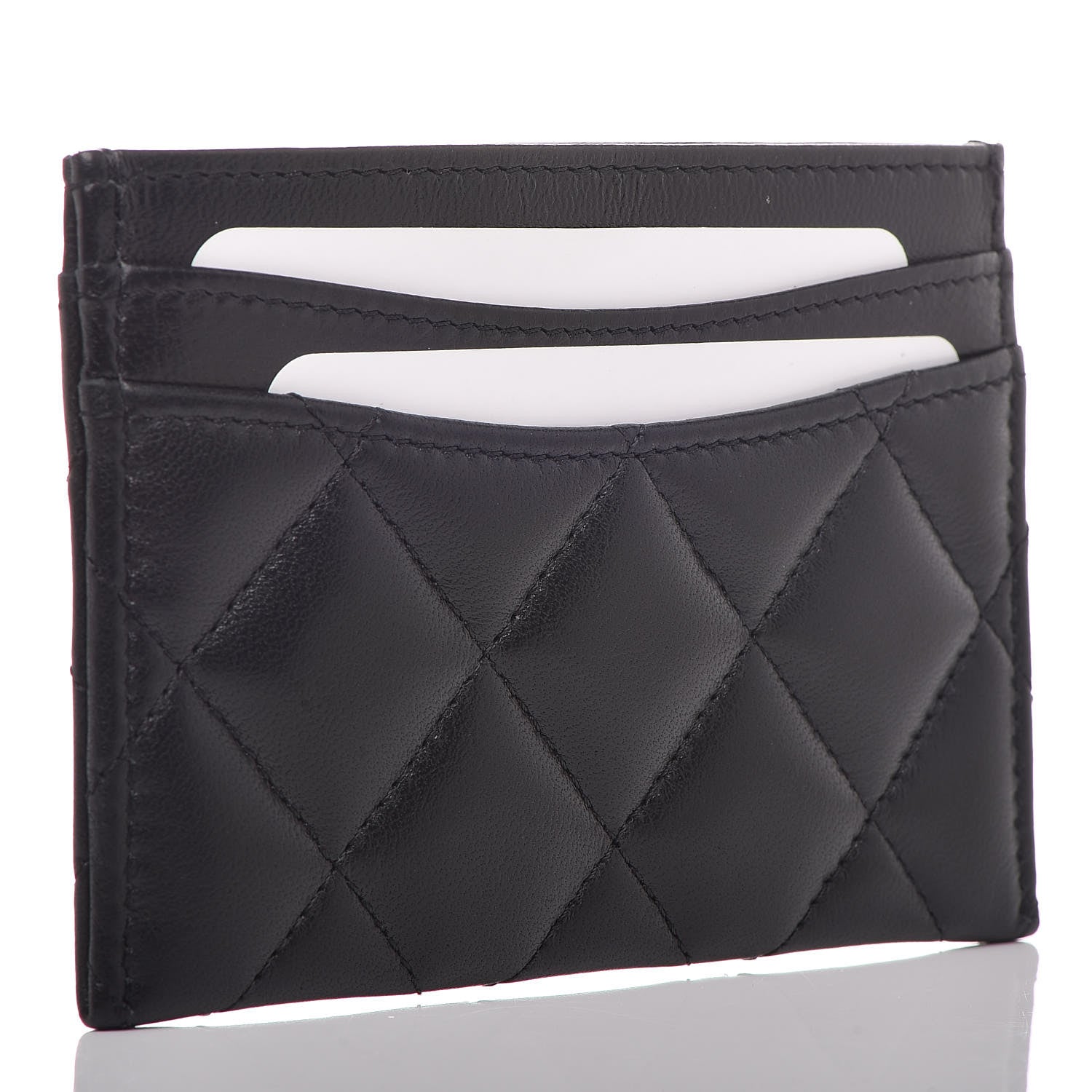 Chanel Lambskin Quilted Card Holder Black 3 of 9