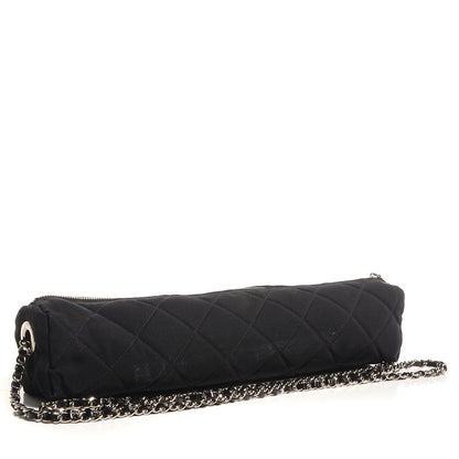 Chanel Nylon Large Umbrella with Crossbody Quilted Nylon Chain Pouch Black 6 of 11